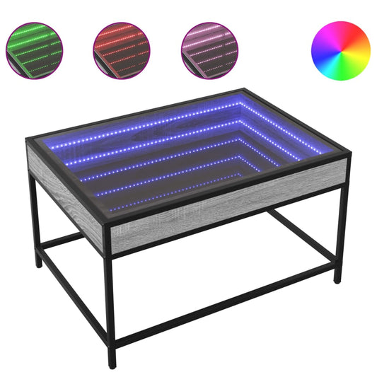 Konferenční Stolek S Infinity Led Šedý Sonoma