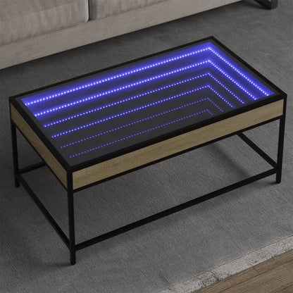 Konferenční Stolek S Infinity Led Šedý Sonoma