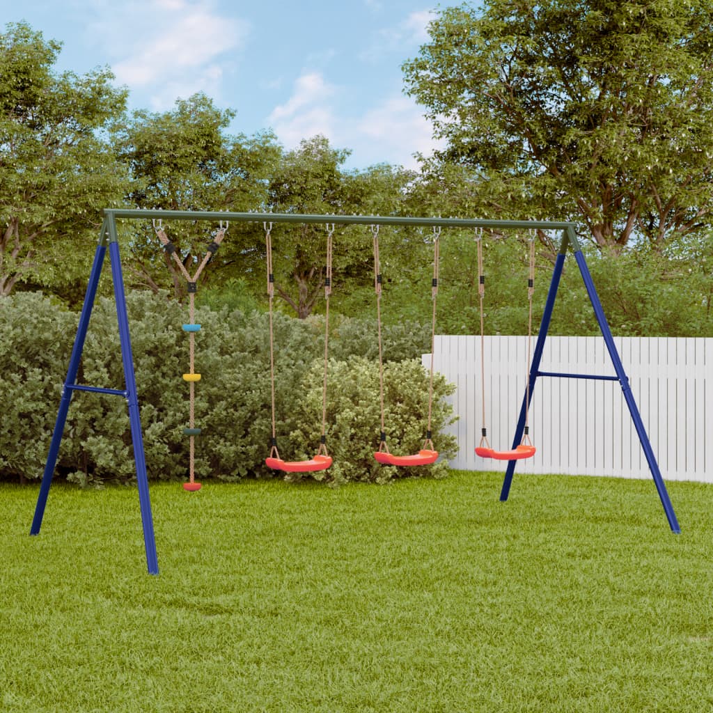 Zahradní Houpací Set S Houpačkami A Šplhacím Lanem S Disky