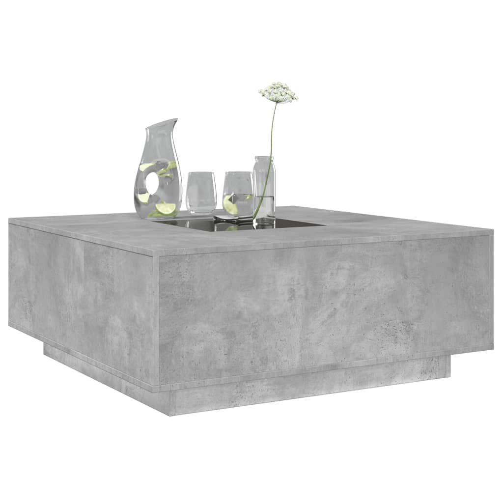 Konferenční Stolek S Infinity Led Betonově Šedý 100X100X40 Cm