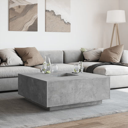 Konferenční Stolek Betonově Šedý 100X100X40 Cm Kompozitní Dřevo