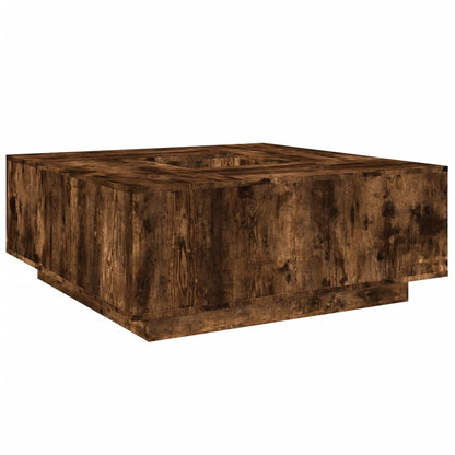Konferenční Stolek Kouřový Dub 100X100X40 Cm Kompozitní Dřevo