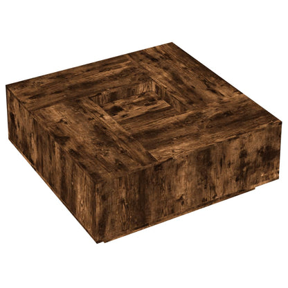 Konferenční Stolek Kouřový Dub 100X100X40 Cm Kompozitní Dřevo