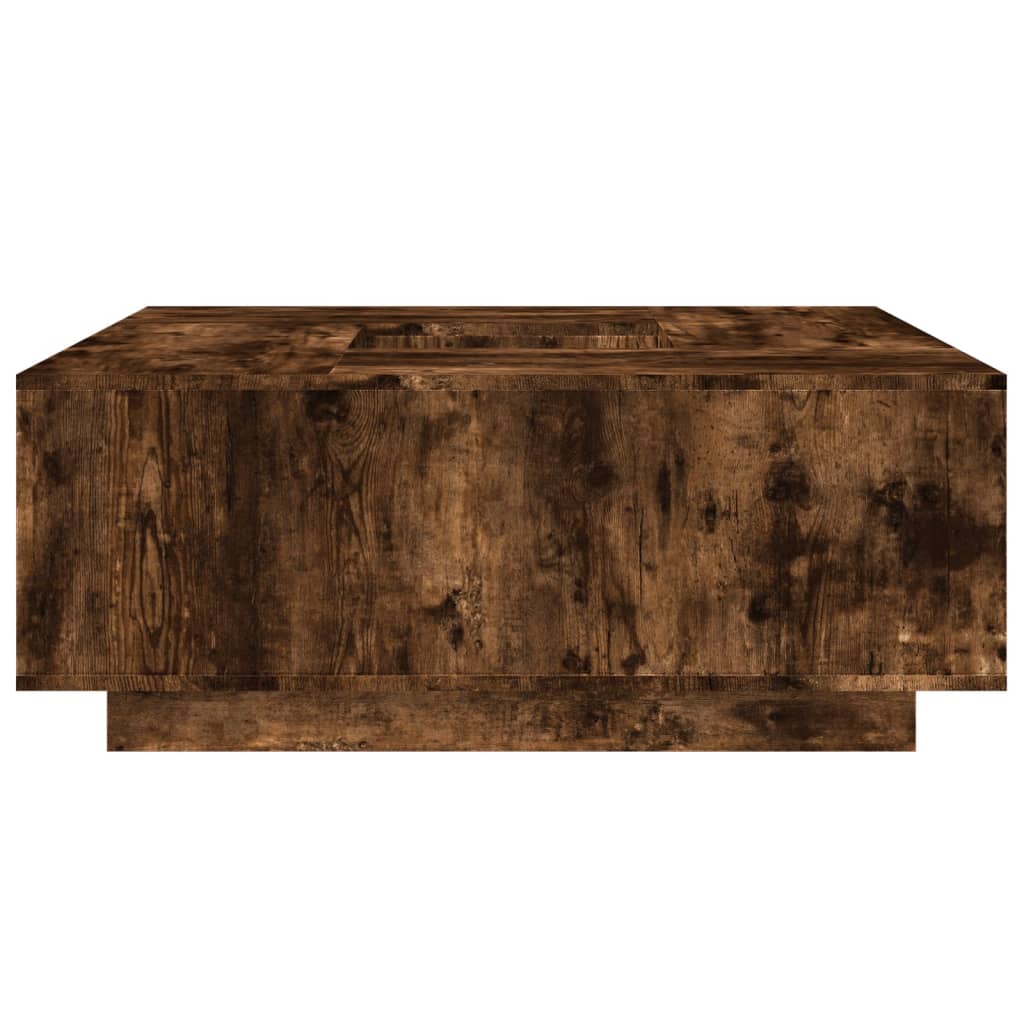 Konferenční Stolek Kouřový Dub 100X100X40 Cm Kompozitní Dřevo
