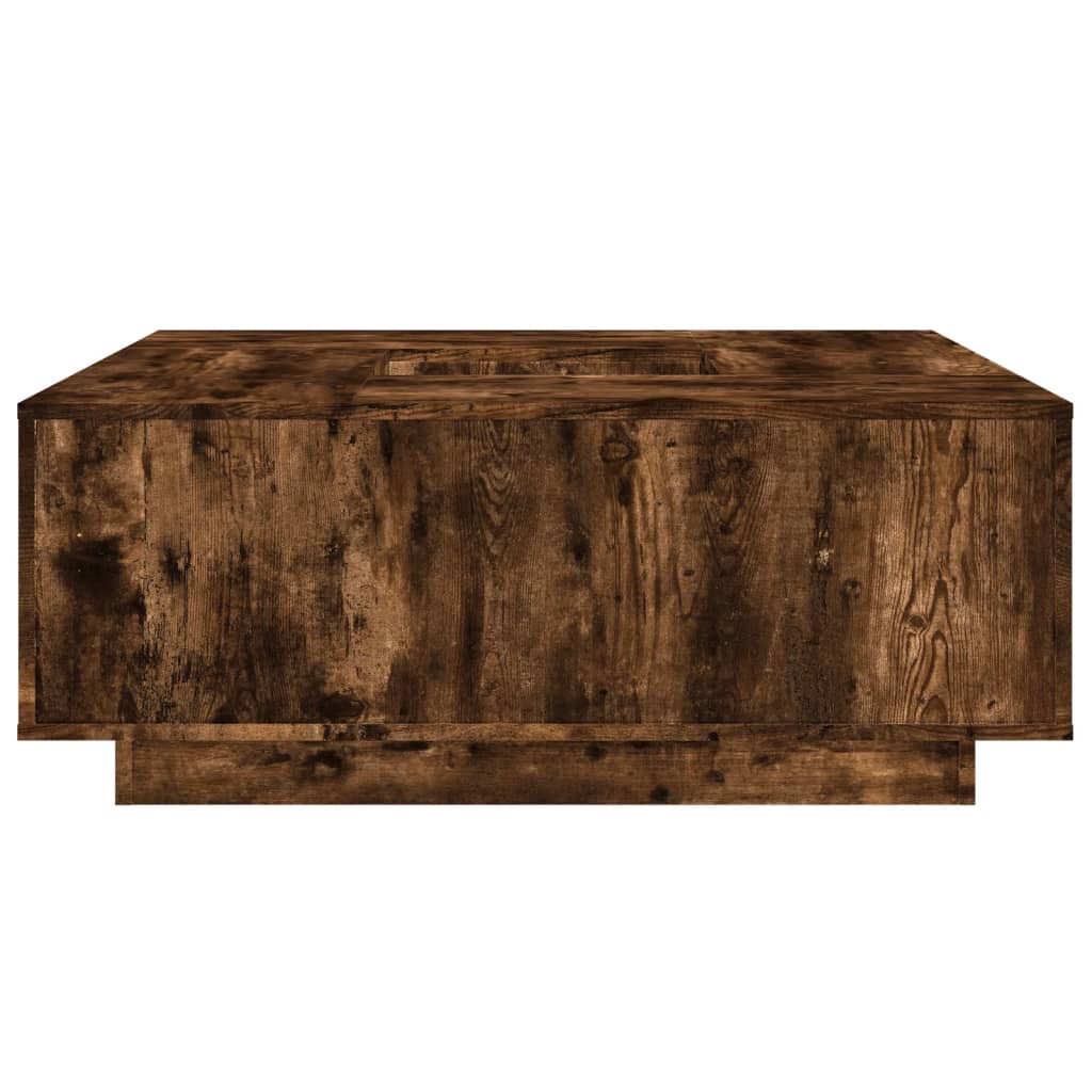 Konferenční Stolek Kouřový Dub 100X100X40 Cm Kompozitní Dřevo