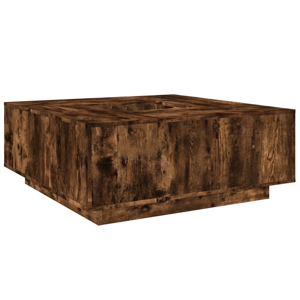 Konferenční Stolek Kouřový Dub 100X100X40 Cm Kompozitní Dřevo