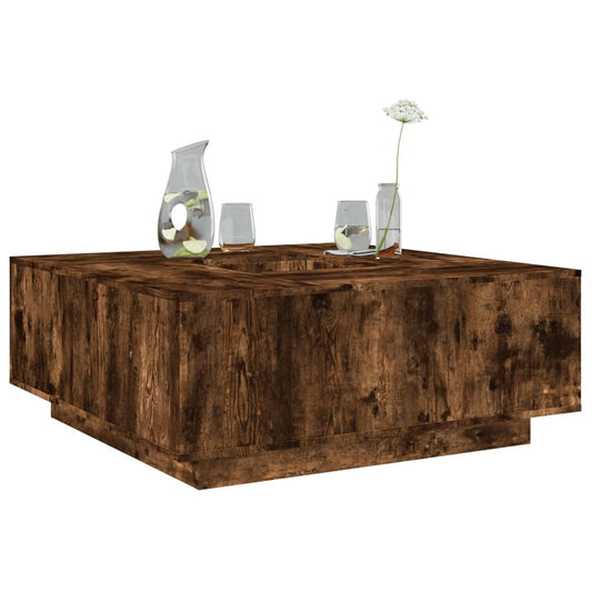 Konferenční Stolek Kouřový Dub 100X100X40 Cm Kompozitní Dřevo