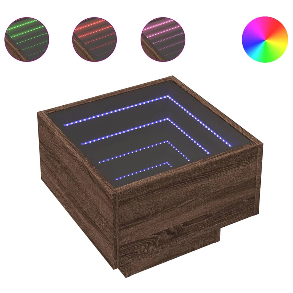 Noční Stolek S Infinity Led 40 X 40 X 30 Cm