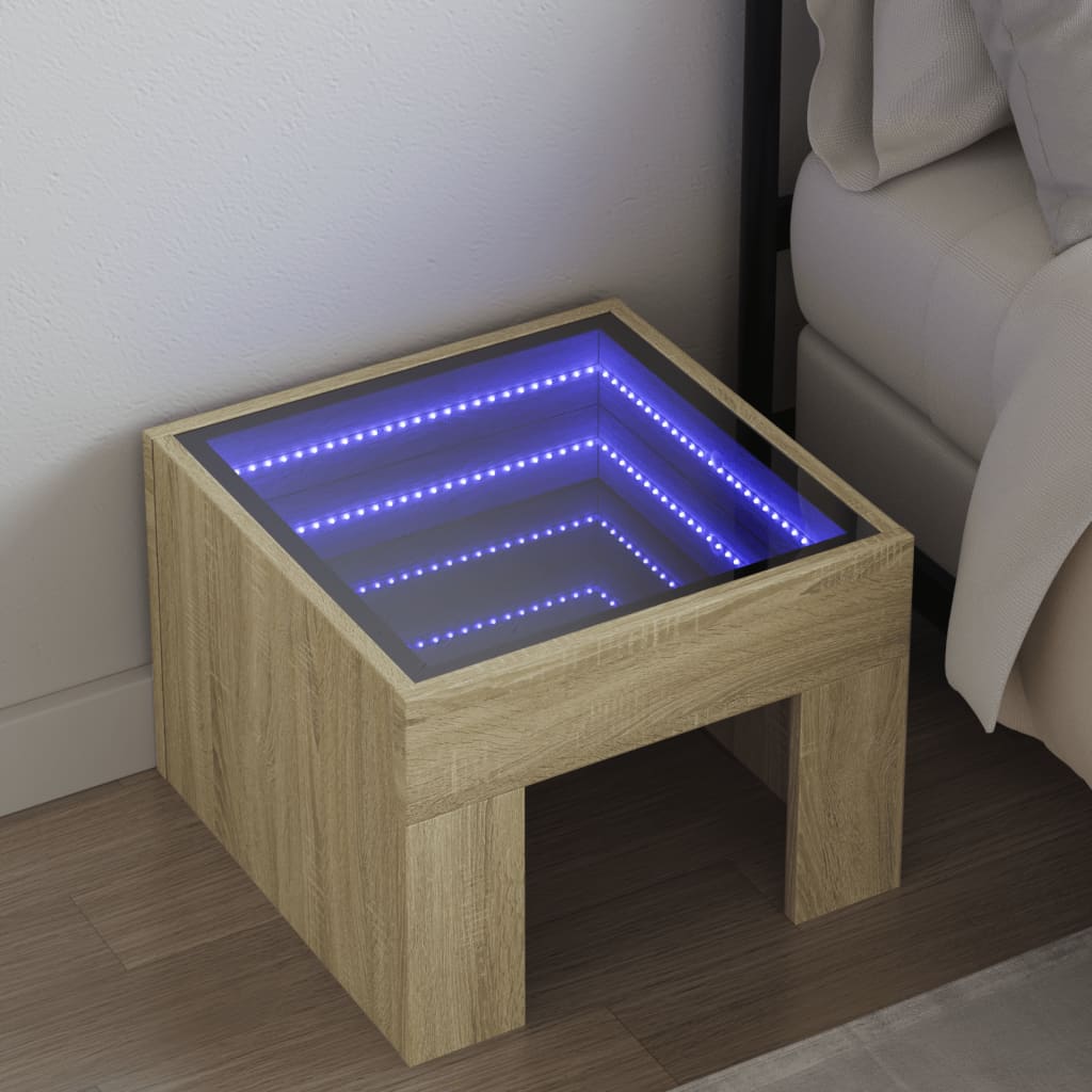 Noční Stolek S Infinity Led 40 X 40 X 30 Cm