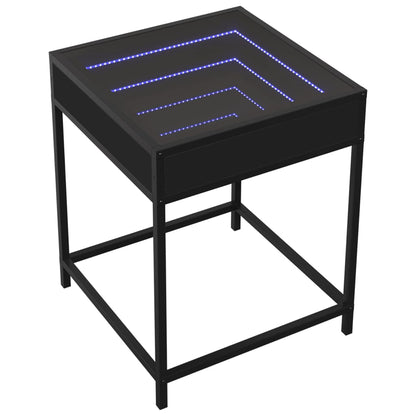 Noční Stolek S Infinity Led Černý 40 X 40 X 51 Cm