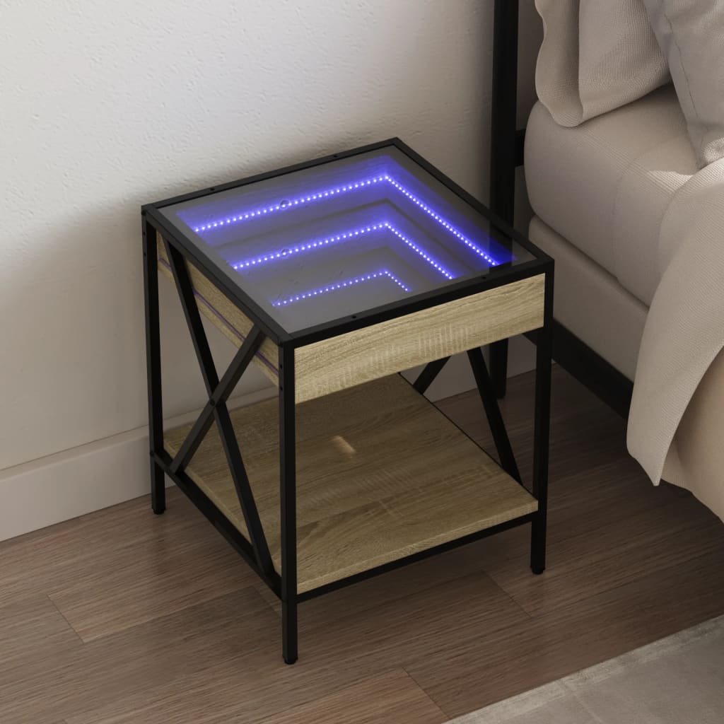 Noční Stolek S Infinity Led 40 X 40 X 49 Cm