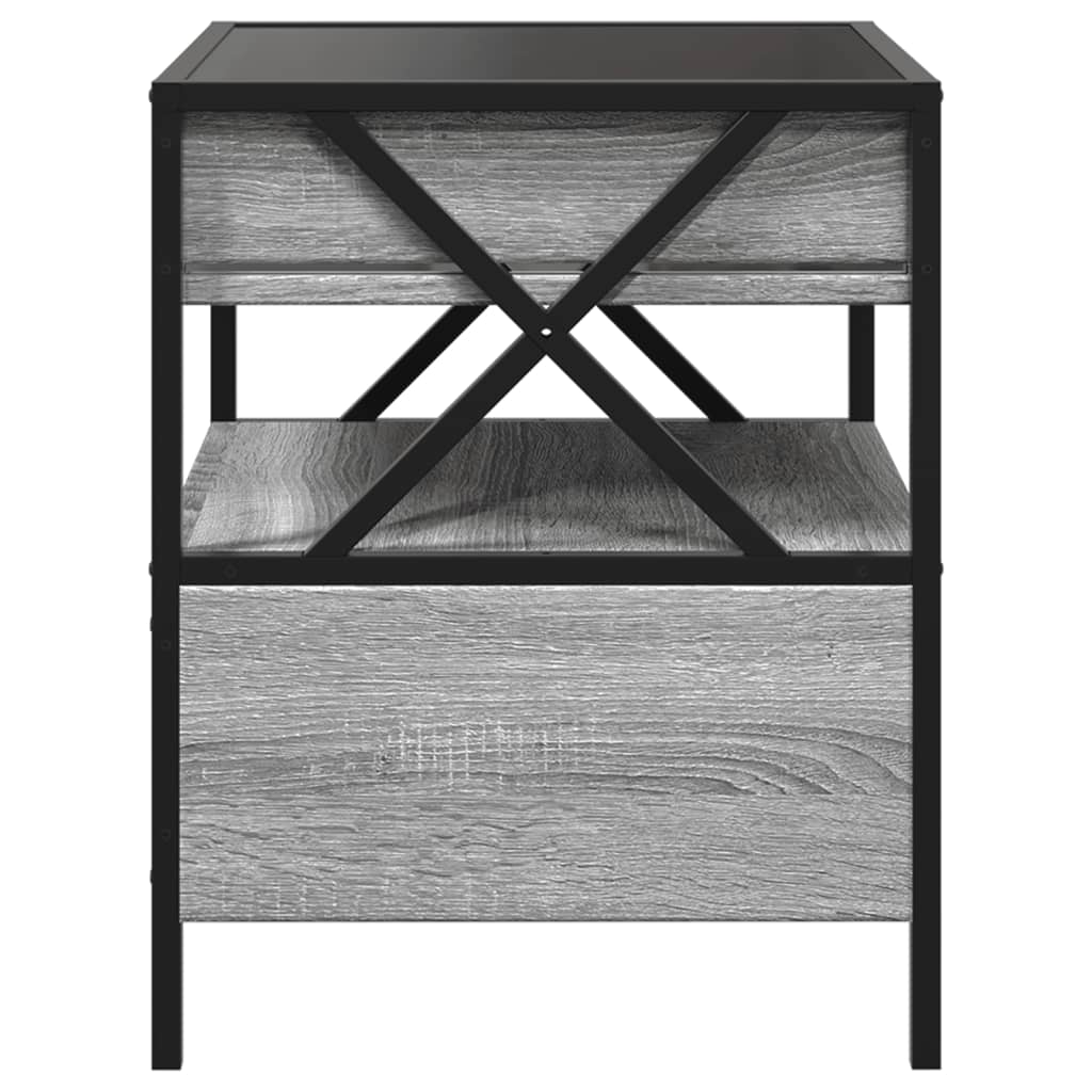 Noční Stolek S Infinity Led Šedý Sonoma 40 X 40 X 51 Cm