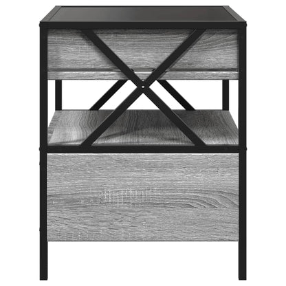 Noční Stolek S Infinity Led Šedý Sonoma 40 X 40 X 51 Cm