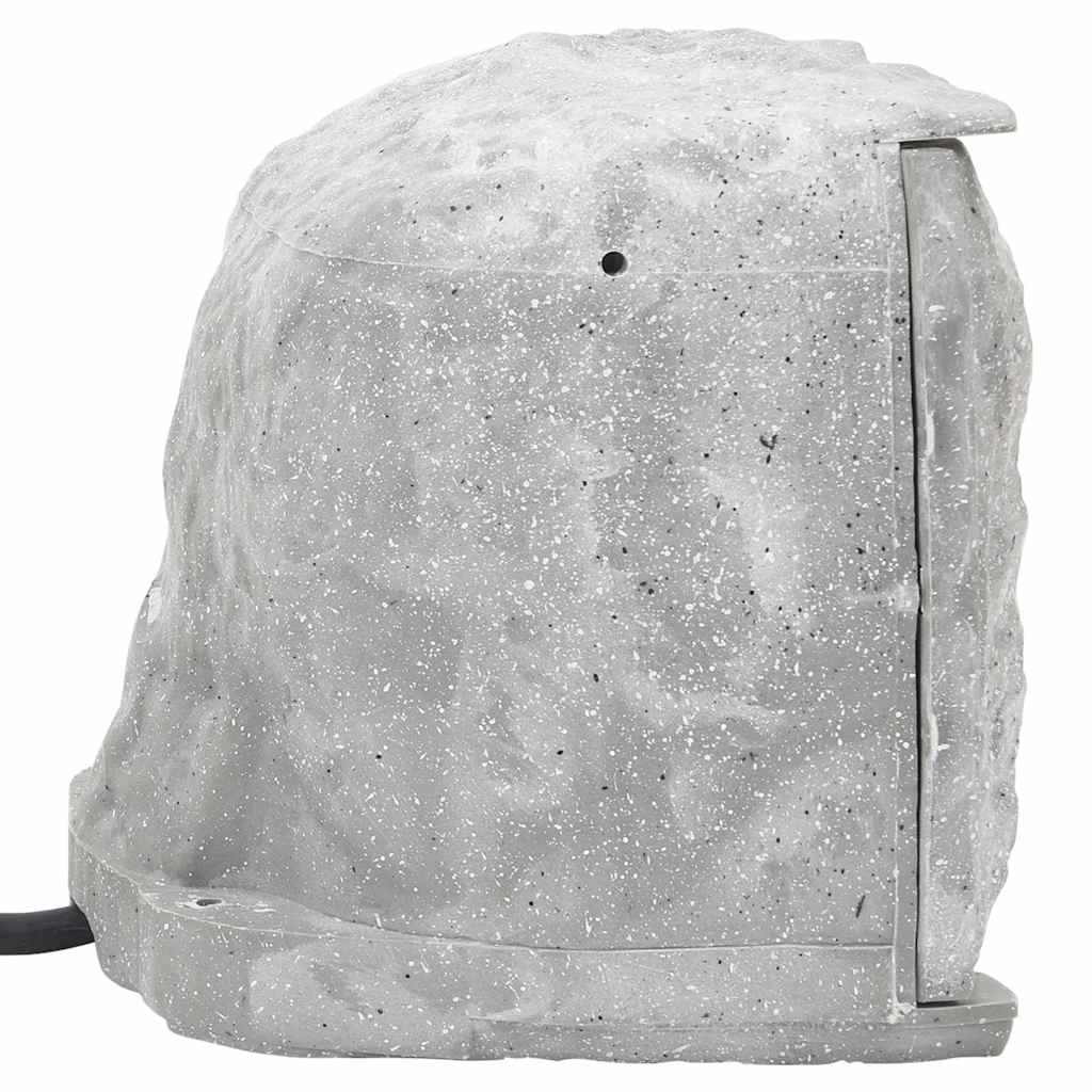 Venkovní Zásuvka S Hrotem 4Cestná Kamenný Vzhled Šedá