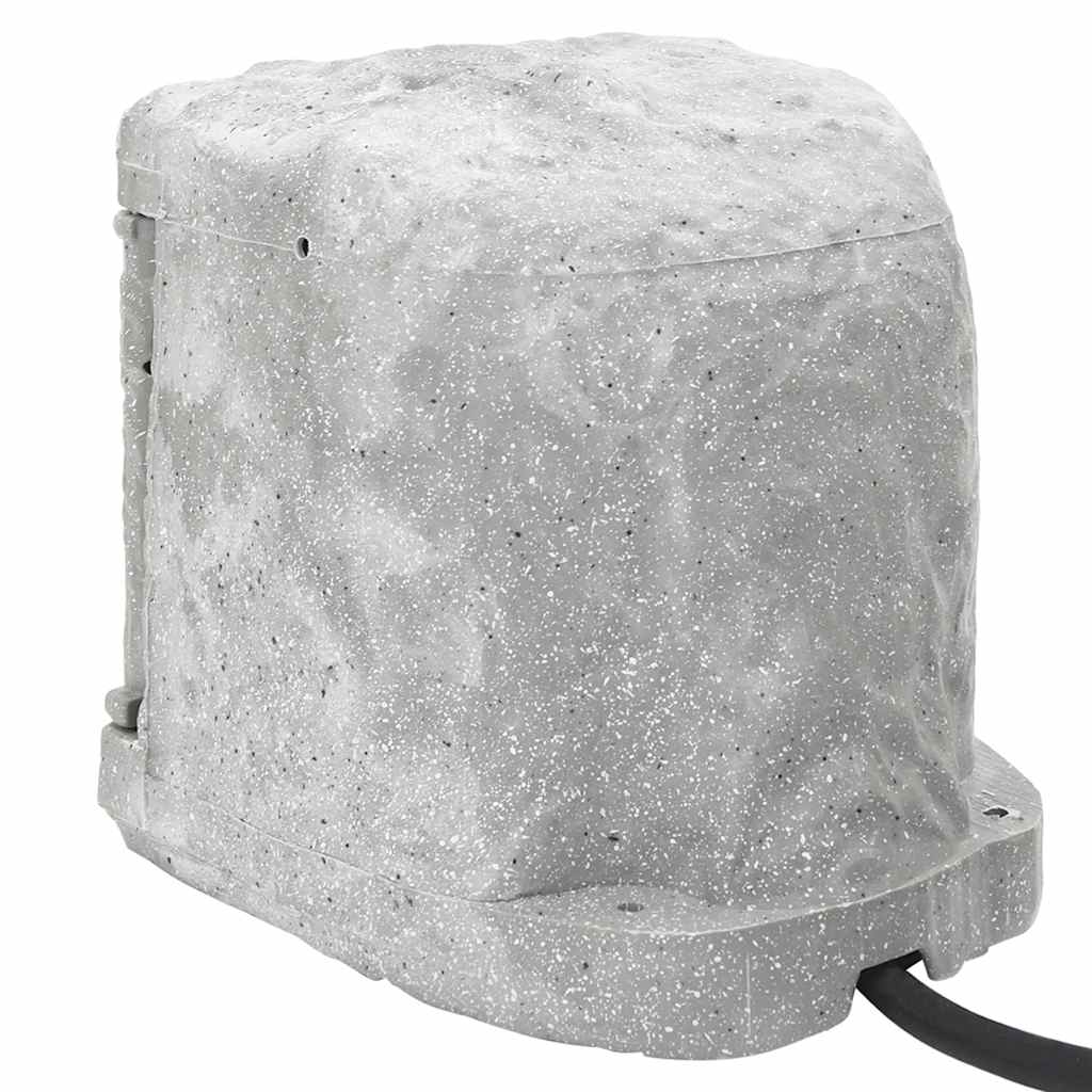 Venkovní Zásuvka S Hrotem 4Cestná Kamenný Vzhled Šedá