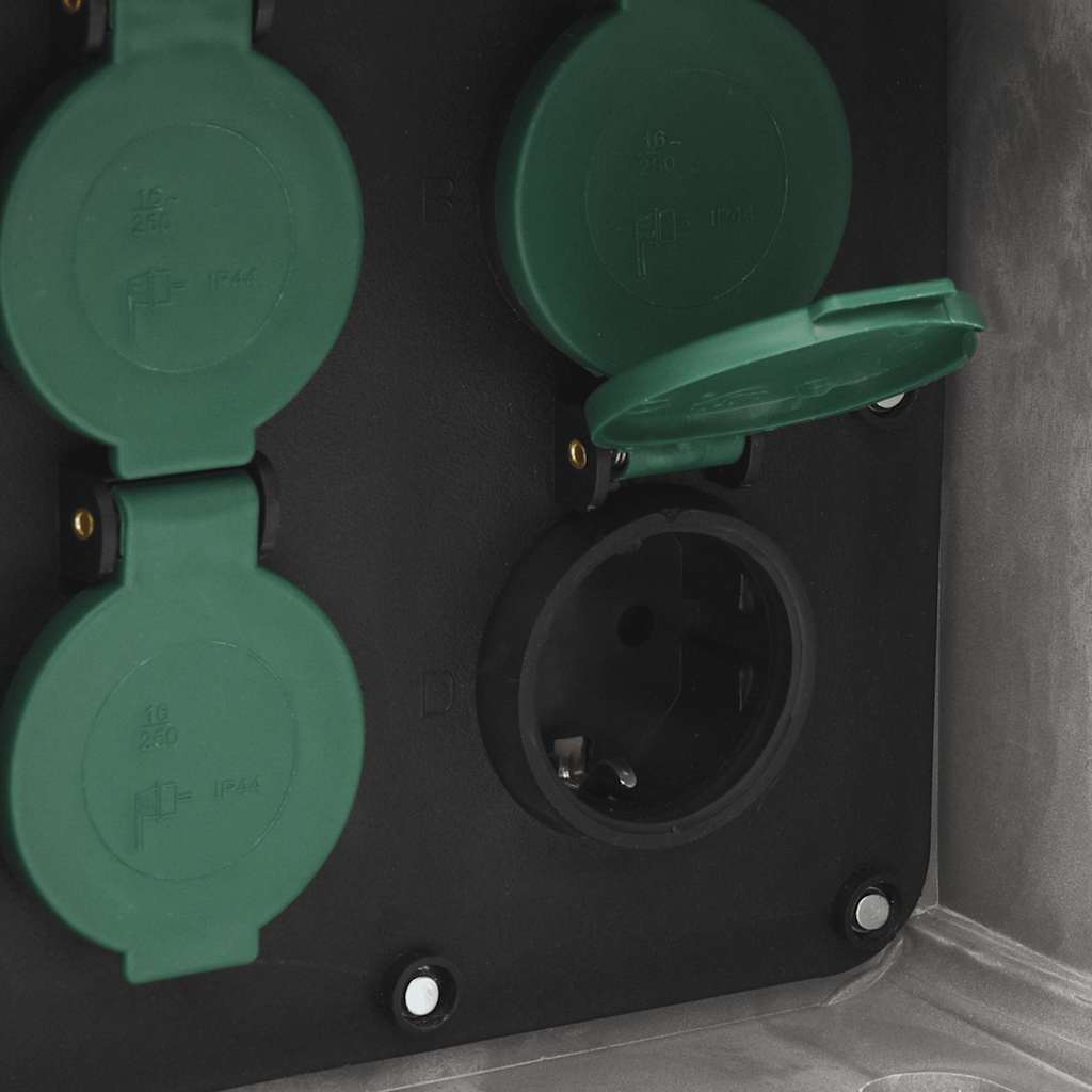 Venkovní Zásuvka S Hrotem 4Cestná Kamenný Vzhled Šedá