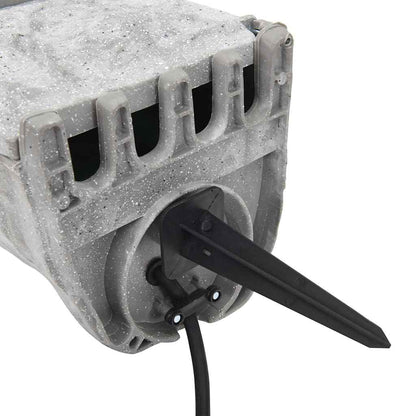 Venkovní Zásuvka S Hrotem 4Cestná Kamenný Vzhled Šedá