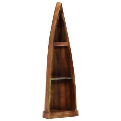 Police Ve Tvaru Loďky 39X27X127 Cm Masivní Recyklované Dřevo