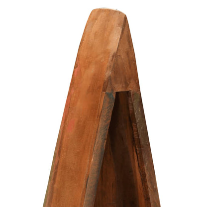 Police Ve Tvaru Loďky 39X27X127 Cm Masivní Recyklované Dřevo