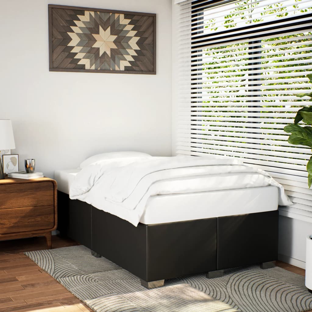 Rám Postele Černý Umělá Kůže