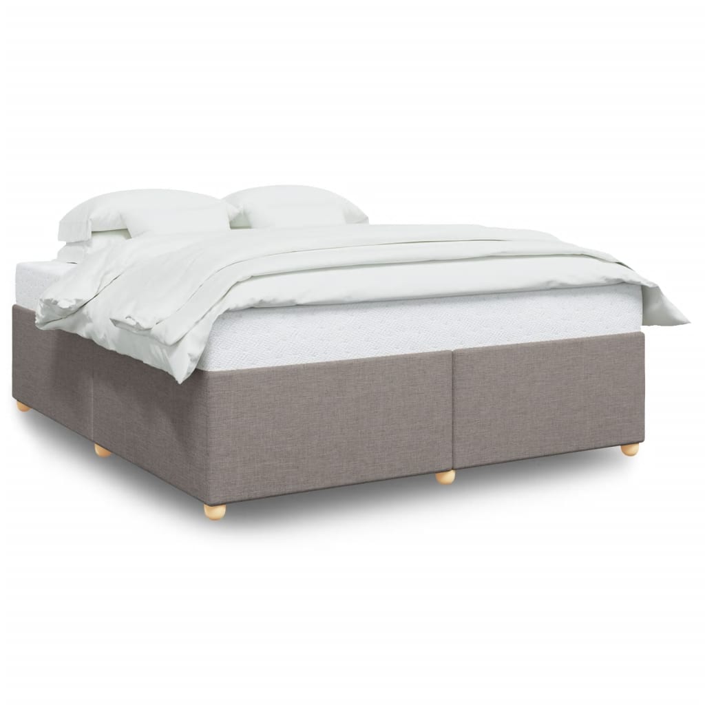 Rám Postele Bez Matrace Taupe 200 X 200 Cm Textil