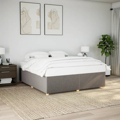 Rám Postele Bez Matrace Taupe 200 X 200 Cm Textil