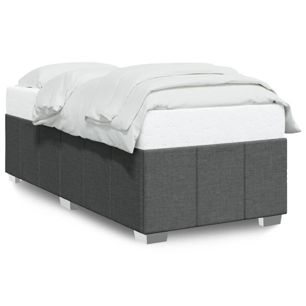 Rám Postele Bez Matrace Tmavě Šedý Textil