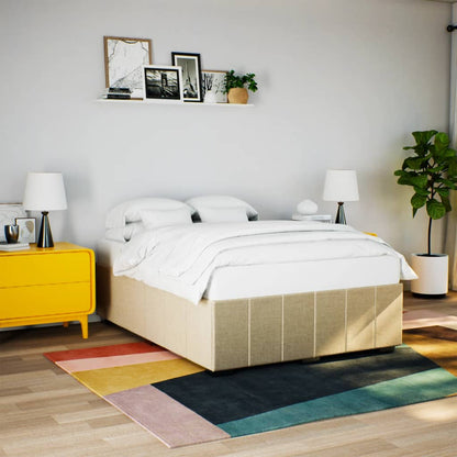 Rám Postele Bez Matrace Tmavě Šedý Textil