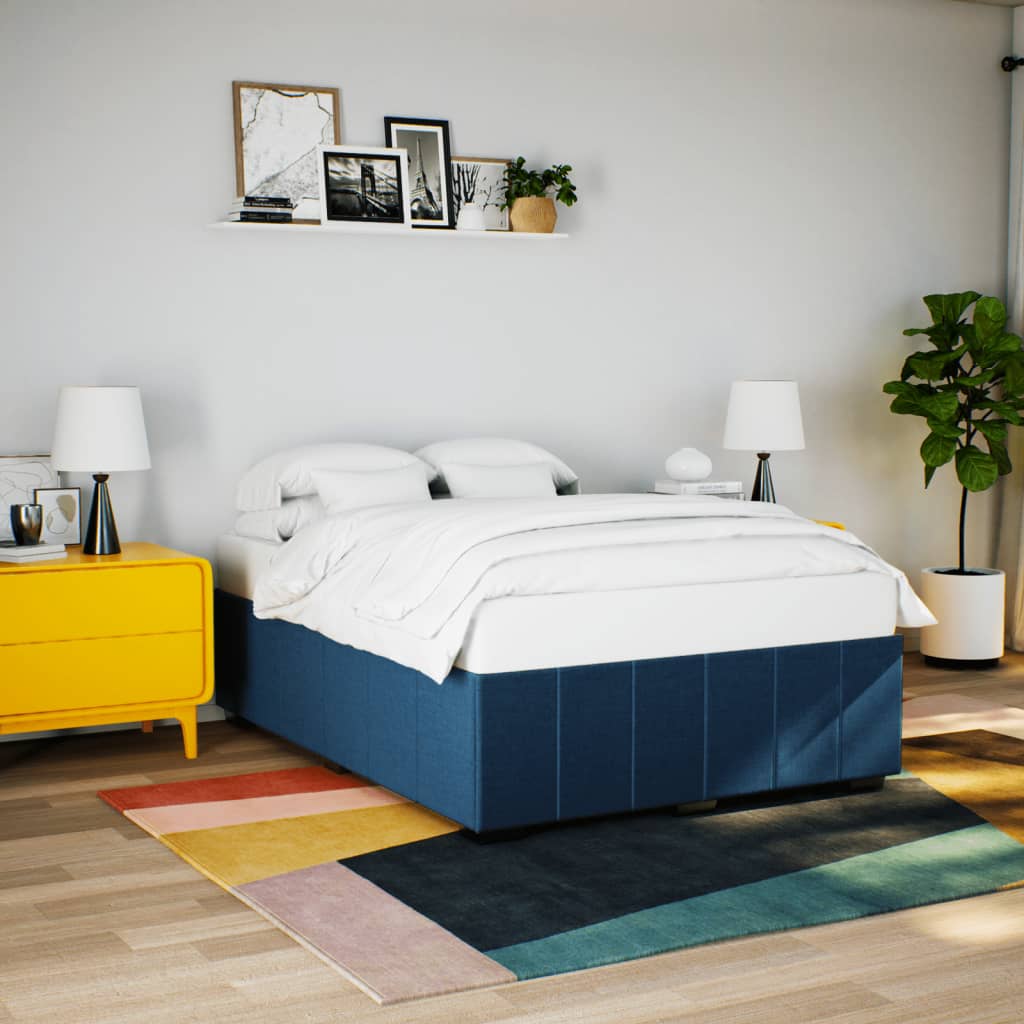 Rám Postele Bez Matrace Tmavě Šedý Textil