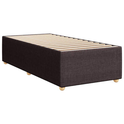 Rám Postele Bez Matrace Tmavě Hnědá 100 X 200 Cm Textil