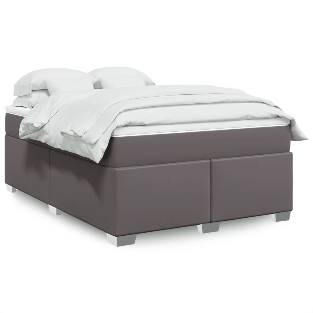Box Spring Postel S Matrací Umělá Kůže