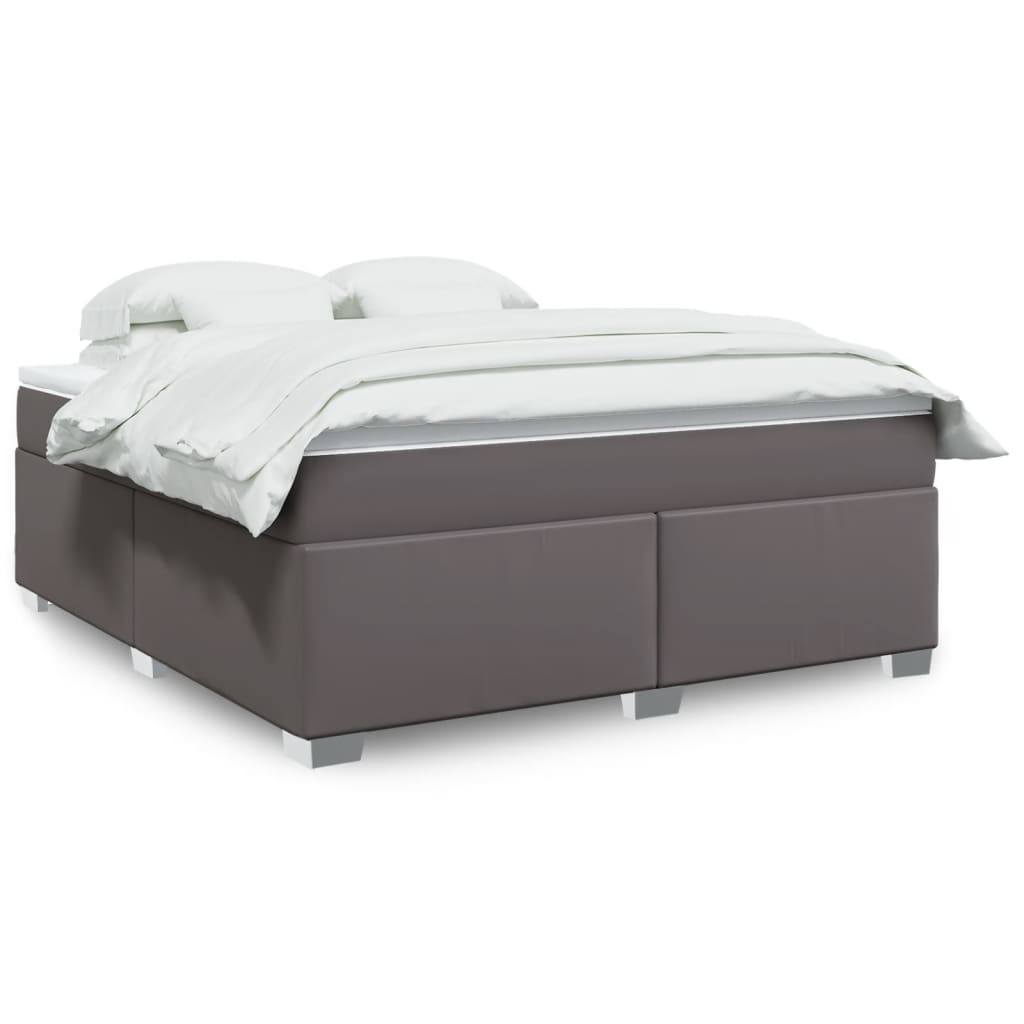 Box Spring Postel S Matrací Umělá Kůže