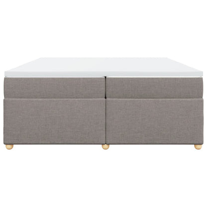 Box Spring Postel S Matrací Taupe 200X200 Cm Textil