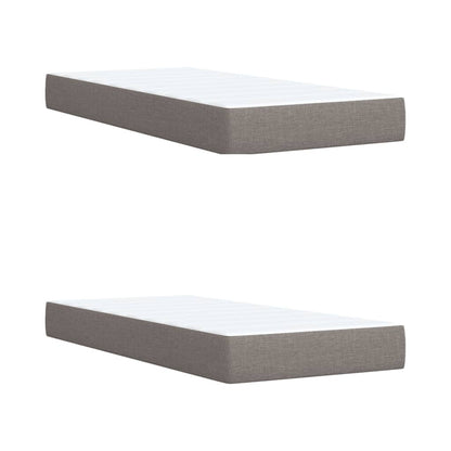 Box Spring Postel S Matrací Taupe 200X200 Cm Textil