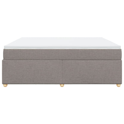 Box Spring Postel S Matrací Taupe 200X200 Cm Textil