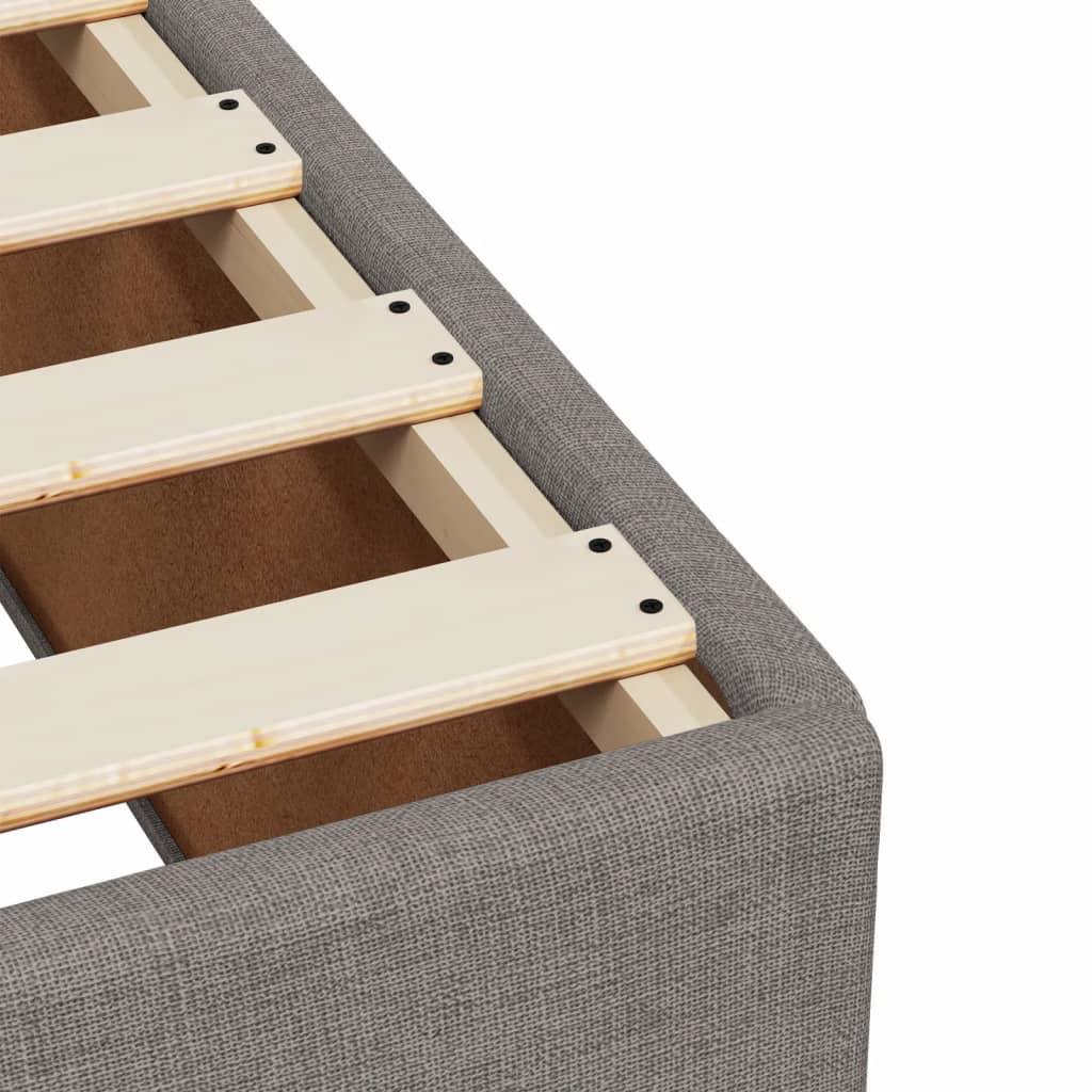 Box Spring Postel S Matrací Taupe 200X200 Cm Textil