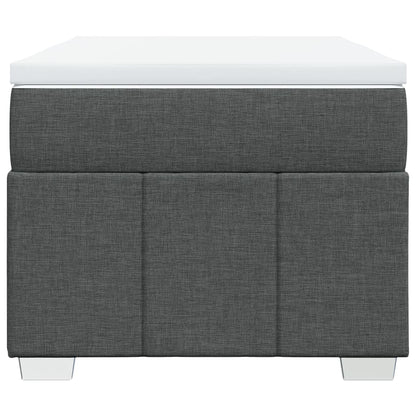 Box Spring Postel S Matrací Tmavě Šedá 80 X 200 Cm Textil