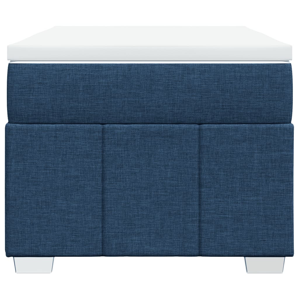 Box Spring Postel S Matrací Modrá 80X200 Cm Textil