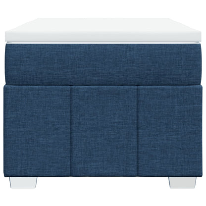 Box Spring Postel S Matrací Modrá 80X200 Cm Textil
