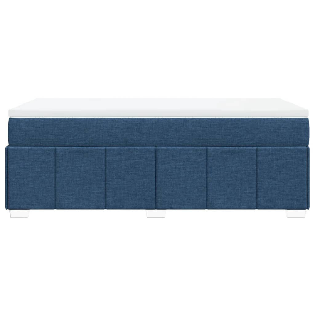 Box Spring Postel S Matrací Modrá 80X200 Cm Textil