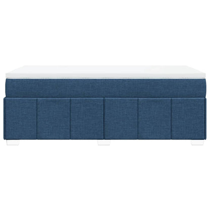 Box Spring Postel S Matrací Modrá 80X200 Cm Textil