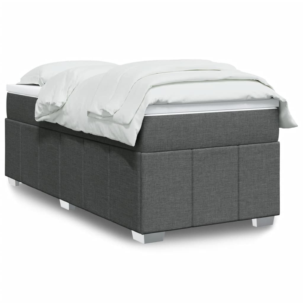 Box Spring Postel S Matrací Černá Textil