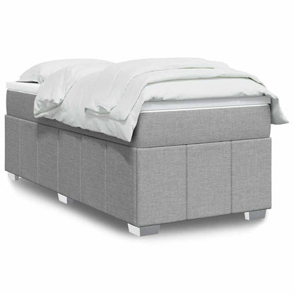 Box Spring Postel S Matrací Černá Textil