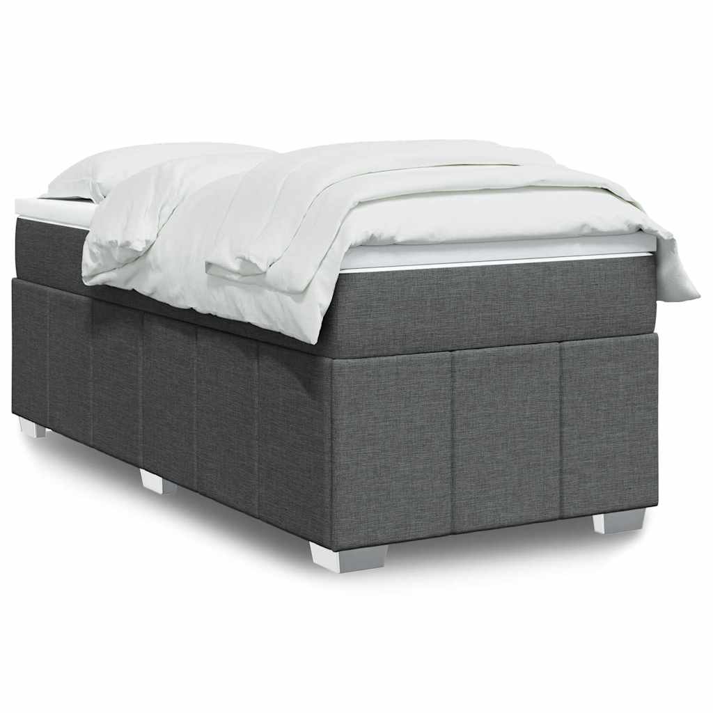 Box Spring Postel S Matrací Černá Textil