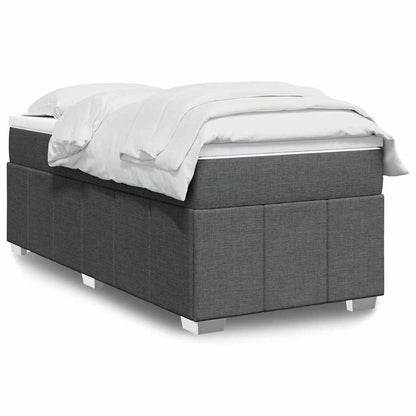 Box Spring Postel S Matrací Černá Textil
