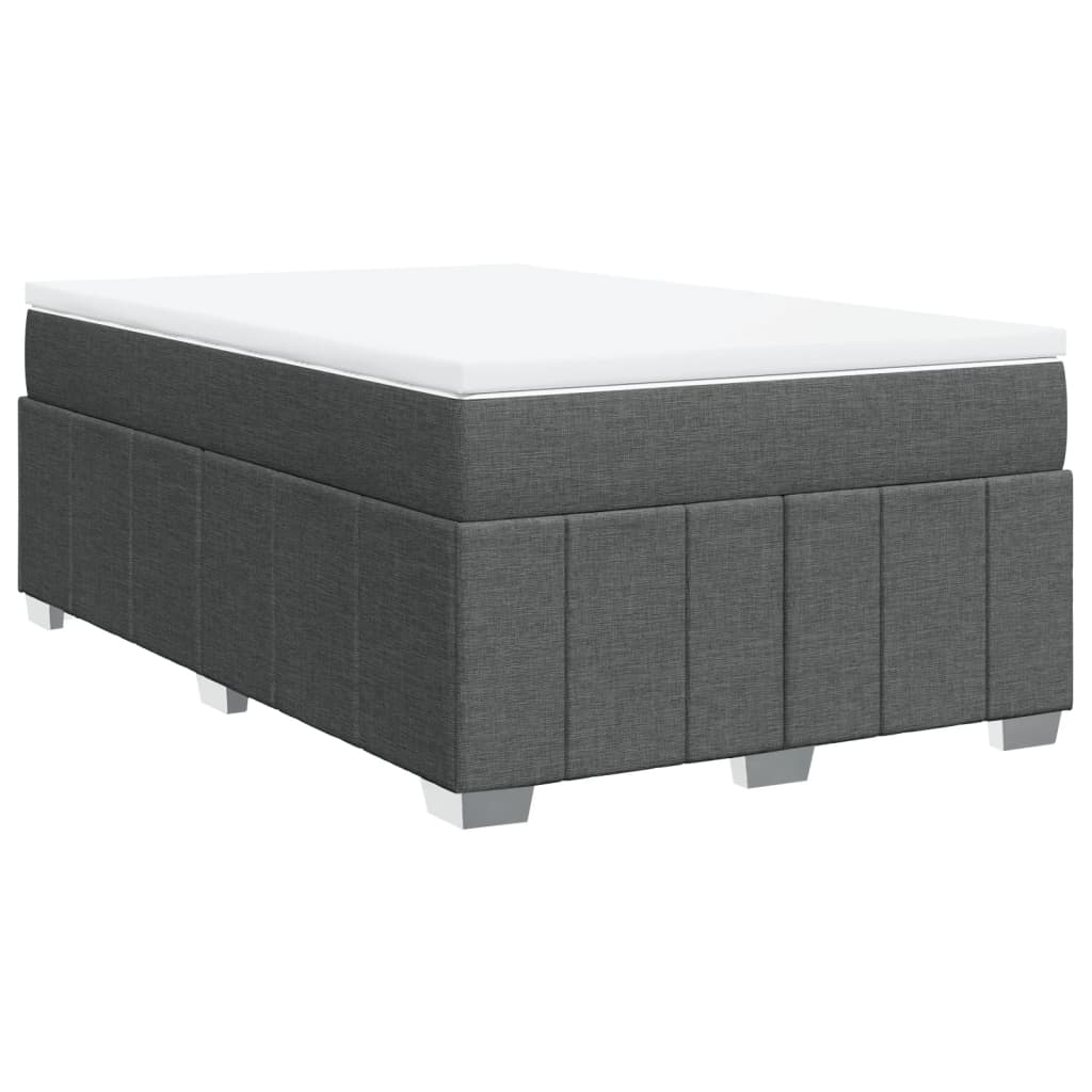 Box Spring Postel S Matrací Tmavě Šedá 120X190 Cm Textil