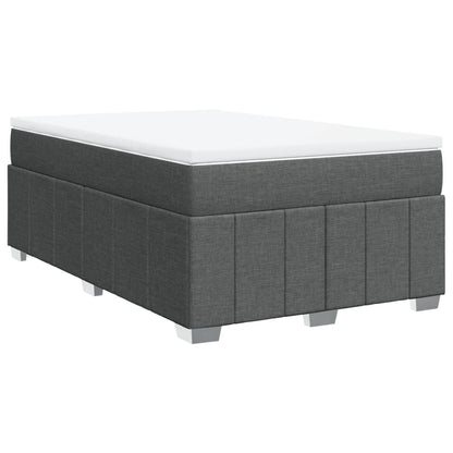 Box Spring Postel S Matrací Tmavě Šedá 120X190 Cm Textil
