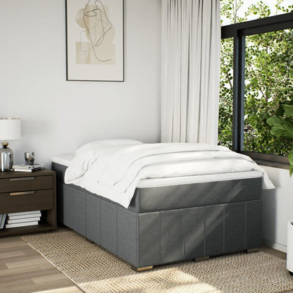 Box Spring Postel S Matrací Tmavě Šedá 120X190 Cm Textil