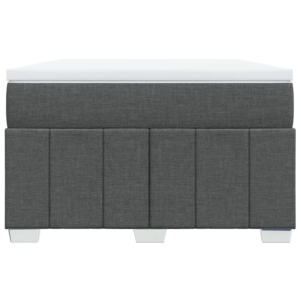 Box Spring Postel S Matrací Tmavě Šedá 120X190 Cm Textil