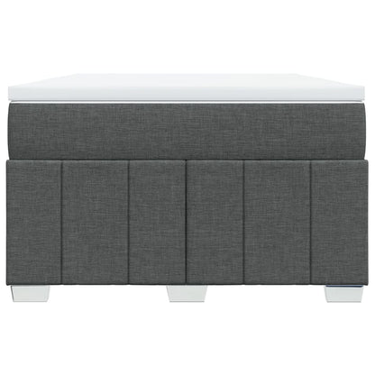 Box Spring Postel S Matrací Tmavě Šedá 120X190 Cm Textil